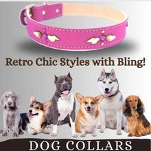 Load image into Gallery viewer, Retro Suede Designer Dog Collar - Bright Pink