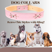 Load image into Gallery viewer, Retro Suede Designer Dog Collar -Light Pink