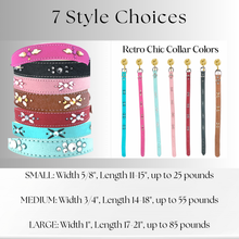 Load image into Gallery viewer, Retro Suede Designer Dog Collar -Brown