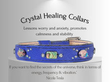 Load image into Gallery viewer, Anxiety & Stress Support - Healing Crystal Collar  - Sapphire Blue Color SA104