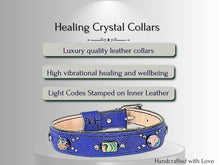 Load image into Gallery viewer, Anxiety & Stress Support - Healing Crystal Collar  - Sapphire Blue Color SA104