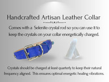 Load image into Gallery viewer, Anxiety & Stress Support - Healing Crystal Collar  - Sapphire Blue Color SA104