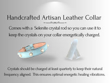 Load image into Gallery viewer, Anxiety & Stress Support - Healing Crystal Collars - Tiffany blue w/ Moonstones AS102
