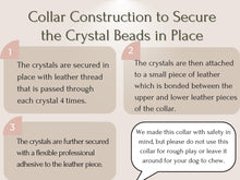 Load image into Gallery viewer, Anxiety & Stress Support - Healing Crystal Collars - Tiffany blue w/ Moonstones AS102