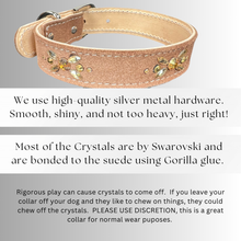 Load image into Gallery viewer, Retro Suede Designer Dog Collar -Brown