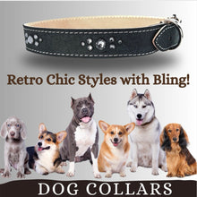 Load image into Gallery viewer, Retro Suede Designer Dog Collar -Faded Black