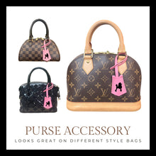 Load image into Gallery viewer, Pink Leather Poodle Key bell, Key Clochette, Accessory, Handmade Leather, Veg Leather, Vachetta, Purse Charm, Keys, Monogram, Key chain