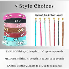 Load image into Gallery viewer, Retro Suede Designer Dog Collar - Bright Pink