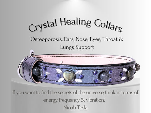 Skin & Allergy Support - Healing Crystal Collar - Tahitian Pearl Color SA101
