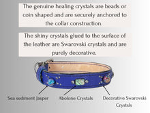 Load image into Gallery viewer, Anxiety &amp; Stress Support - Healing Crystal Collar  - Sapphire Blue Color SA104