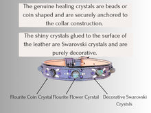 Load image into Gallery viewer, Skin &amp; Allergy Support - Healing Crystal Collar - Tahitian Pearl Color SA101