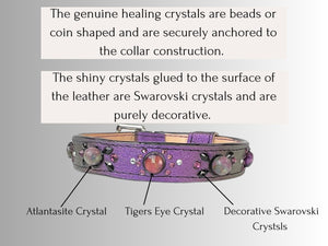 Strength & Vitality Support - Crystal Healing Collar - Candy Apple Purple SV101