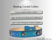 Load image into Gallery viewer, Skin &amp; Allergy Support - Healing Crystal Collar - Blue Candy Apple SA103