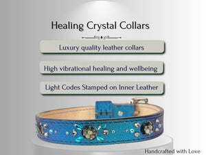 Skin & Allergy Support - Healing Crystal Collar - Blue Candy Apple SA103