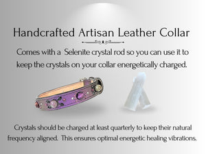 Strength & Vitality Support - Crystal Healing Collar - Candy Apple Purple SV101