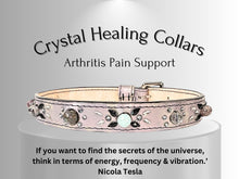 Load image into Gallery viewer, Arthritis &amp; Pain Support - Healing Crystal Collars - Diamond Color Leather - PA101