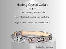 Load image into Gallery viewer, Arthritis &amp; Pain Support - Healing Crystal Collars - Diamond Color Leather - PA101