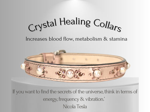 Strength & Vitality - Crystal Healing Collar - Rose Gold with Freshwater Pearls SV102