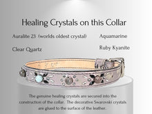 Load image into Gallery viewer, Arthritis &amp; Pain Support - Healing Crystal Collars - Diamond Color Leather - PA101