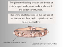 Load image into Gallery viewer, Strength &amp; Vitality - Crystal Healing Collar - Rose Gold with Freshwater Pearls SV102
