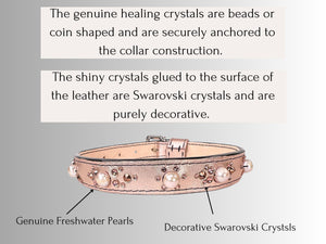 Strength & Vitality - Crystal Healing Collar - Rose Gold with Freshwater Pearls SV102