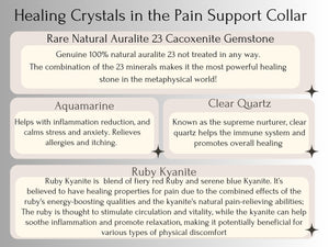 Arthritis & Pain Support - Healing Crystal Collars - Diamond Color Leather - PA101
