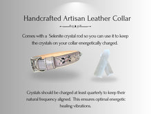 Load image into Gallery viewer, Arthritis &amp; Pain Support - Healing Crystal Collars - Diamond Color Leather - PA101