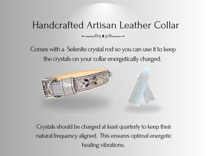 Arthritis & Pain Support - Healing Crystal Collars - Diamond Color Leather - PA101