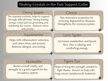 Load image into Gallery viewer, Arthritis &amp; Pain Support - Healing Crystal Collar - Brown Vachetta w/ White Stitching PA102