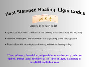 Arthritis & Pain Support - Healing Crystal Collar - Brown Vachetta w/ White Stitching PA102