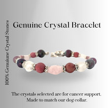 Load image into Gallery viewer, Healing Crystal Bracelet for Cancer Support , Chemo natural healing, alternative medicine, natures remedy, oncology help