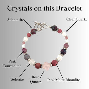 Healing Crystal Bracelet for Cancer Support , Chemo natural healing, alternative medicine, natures remedy, oncology help