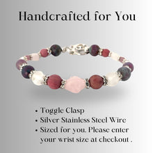 Load image into Gallery viewer, Healing Crystal Bracelet for Cancer Support , Chemo natural healing, alternative medicine, natures remedy, oncology help