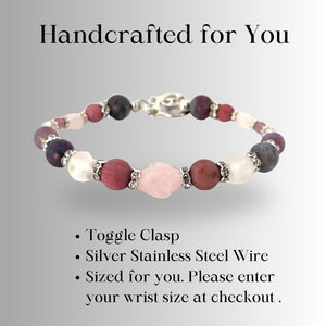 Healing Crystal Bracelet for Cancer Support , Chemo natural healing, alternative medicine, natures remedy, oncology help
