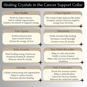 Cancer & Immune Support - Healing Crystal Dog Collar CI103
