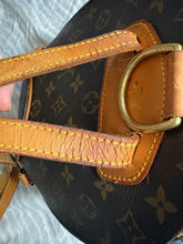 Load image into Gallery viewer, New Vachetta leather straps on LV backpack.
