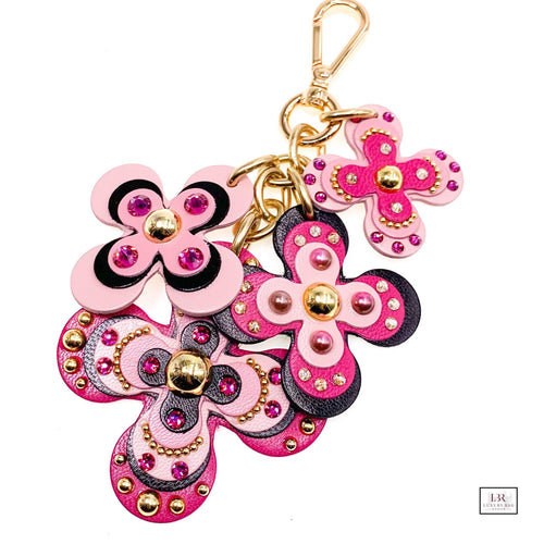 Purse Jewelry Vachetta & Kidskin Leather Multi Pink Colors