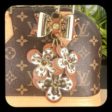 Load image into Gallery viewer, Purse Jewelry Vachetta Tan and Cowhide Gold Metallic leather