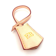 Load image into Gallery viewer, Key bell, Key Clochette, Personalized Custom Accessories, Handmade Leather, Veg Leather, Vachetta, Purse Charm, Keys, Monogram