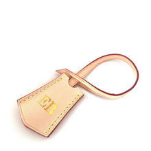 Load image into Gallery viewer, Key bell, Key Clochette, Personalized Custom Accessories, Handmade Leather, Veg Leather, Vachetta, Purse Charm, Keys, Monogram