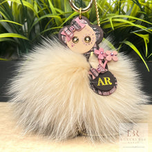 Load image into Gallery viewer, Pom Pom Cream Colored Handmade Custom Personalized Charm